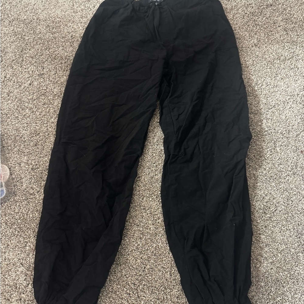 Aeropostale Black Parachute Track Pants